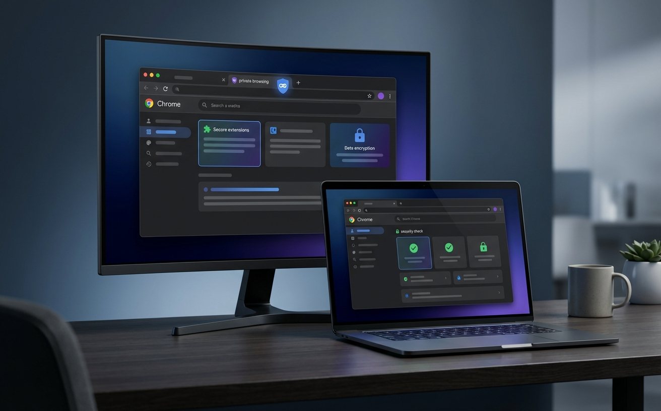 谷歌浏览器安全防护功能演示界面